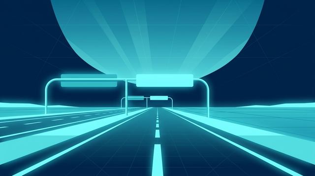 An open highway stretching to the horizon